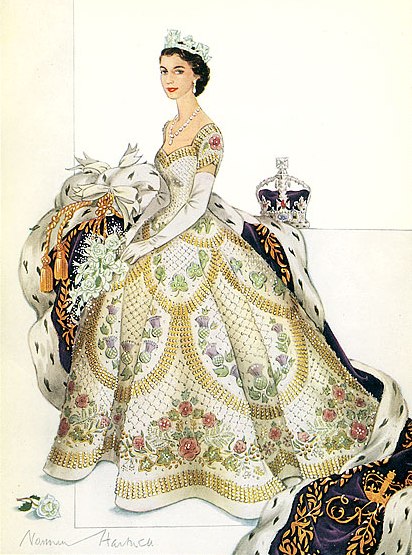 Queen Elizabeth II’s Coronation gown by Sir Norman Hartnell